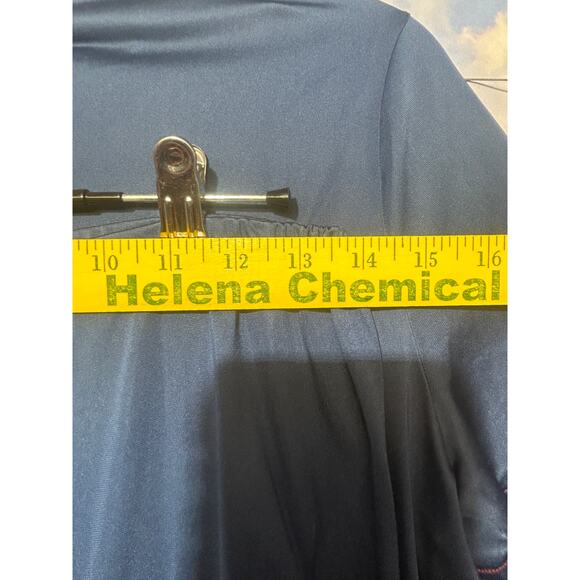 Vintage Shadowline 2pc set Pajamas Blue with rose accents Women's size 34 - Picture 2 of 7